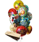 Get Well Balloon Bouquet With Chocolates