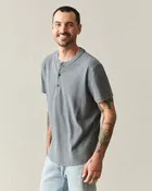 Men's Broken-In Premium Slub Henley - Vintage Poppyseed