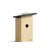 Birdfy Nest Ebony Smart Birdhouse – Solar 1080P Camera, Wood & ABS