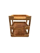3-Tier Paper Sorter in Honey Brown