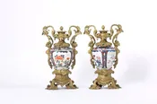 19th Century French Gilt Bronze Mounted Imari Porcelain Vases – A Pair — LA MAISON SUPREME