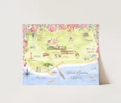 Santa Barbara Watercolor Map - Giclée Print