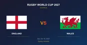 England vs Wales Tickets - Rugby World Cup 2027 Sydney