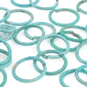 Findings-4mm Round Jump Ring-16 Gauge-Green Patina-Quantity 10