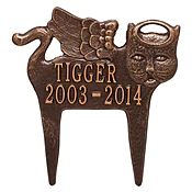 Angel Cat with Antique Copper Finish