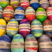 Wholesale Felted Soap Multicolored Individually Labeled Unique Gift