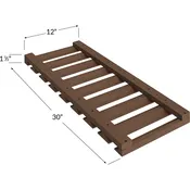 Blackwood Bourbon Shaker Stem Wine Glass Holder – 30W x 1-1/2H x 12D