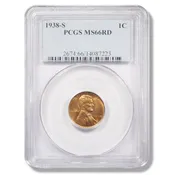 1938-S Lincoln Wheat Cent - PCGS MS66RD