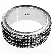 8mm Lines Ring