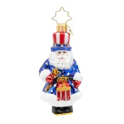 Christopher Radko 2026 NEW 250 Years American Santa Ornament Gem