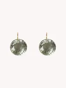18k Yellow Gold Green Quartz & Apatite XL Earrings