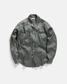 ALBERTO "PER LAVORO" SHIRT - FOLIAGE PIECE DYED SUVIN COTTON