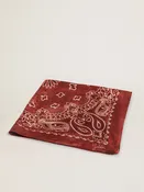 Bordeauxfarbener Foulard mit Paisleymuster