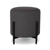 17" Upholstered Round End Table/Pouf w/ Legs - Graphite