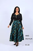 Diana Black Multi Dress 8665 Holiday 2022