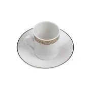 Patricia Platinum Demitasse (espresso) Cup with Saucer- 3.5 oz