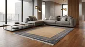 Blue Diamond Border Rug