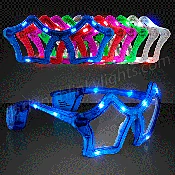 Assorted Color Flashing LED Star Shaped Glasses