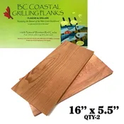 BC Coastal Grilling Cedar Grilling Planks 2 Pack (16" x 5.5")