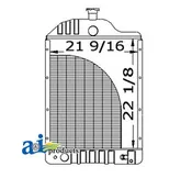 Ai 303369641 Radiator W/ Oil Cooler For White/ Oliver/ Mpl Moline Tractor
