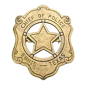Chief Of Police Badge - Ennis Texas