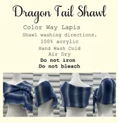 Dragon Tail Shawl color way Lapis