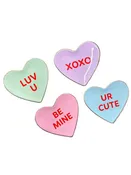 Valentine's Day Candy Heart Tidbit Plate