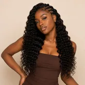 Deep Wave Feather Crochet Human Hair