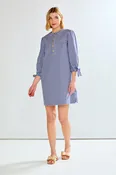 The Anderson Dress in Navy & White