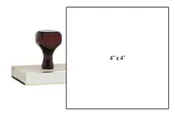 4" x 4" Wooden Stamp