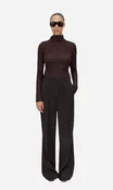 Camilla & Marc | Saxony High Waisted Pintuck Pant - Espresso Pindot