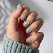 Blue Hour Latte Press-On Nails