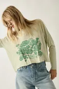 Vintage Roses Mineral-Washed Long-Sleeve