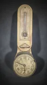 Lot 171 - Vintage Minneapolis-Honeywell Regulator Company Model 77 Eight-Day Jewel Clock Thermostat with Thermometer, Minneapolis, Minnesota and Wabash, Indiana, 9-1/2" H