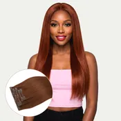 16" Rich Copper Auburn Invisible Clip-ins (140g)