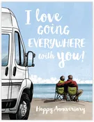 Going Everywhere Anniversary Card