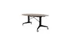 PS Furniture Scissor Vertical Fold-In-Half Rolling Tables - Oval - Laminate color - Bleached Legno, edge-48"W x 29"H