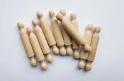 3″ Miniature Wood Rolling Pin – 10 pieces