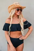 Black Siren High Waisted Bikini Swim Set FINAL SALE