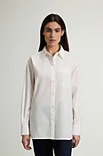 Chemise Boyfriend en popeline de pur coton - Femme - Blanc