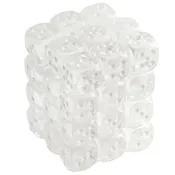 12mm d6 Translucent 36 Dice Clear/White