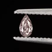 0.18ct FANCY PURPLE PINK BROWN DIAMOND GIA CERTIFIED NATURAL PEAR SHAPE LOOSE