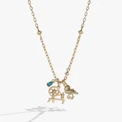 ACOTAR Mist and Fury Bird & Spinning Wheel Necklace