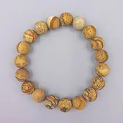 10mm Stretch Picture Jasper Matte Bracelet