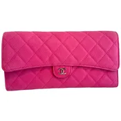 Chanel Quilted Caviar Leather Classic Flap Clutch