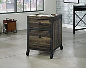 Sauder 2-Drawer Mobile File Cabinet in Carbon Oak 428163
