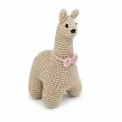 Baby Alpaca Wool Llama Rattle - Brown