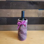 Knit Felt Wine Bag