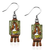 Artist Easel and Picture Charm Earrings