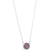Sterling Silver Power Birth Stone Necklace